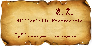 Müllerleily Kreszcencia névjegykártya